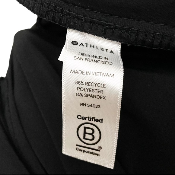 Athleta Gramercy Track Trouser Black Wide Leg Pants Sz 12 - Picture 9 of 10